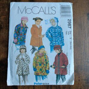 Children's Jacket Sewing Pattern Coat McCall's 2967 Girls Size XS S UNCUT